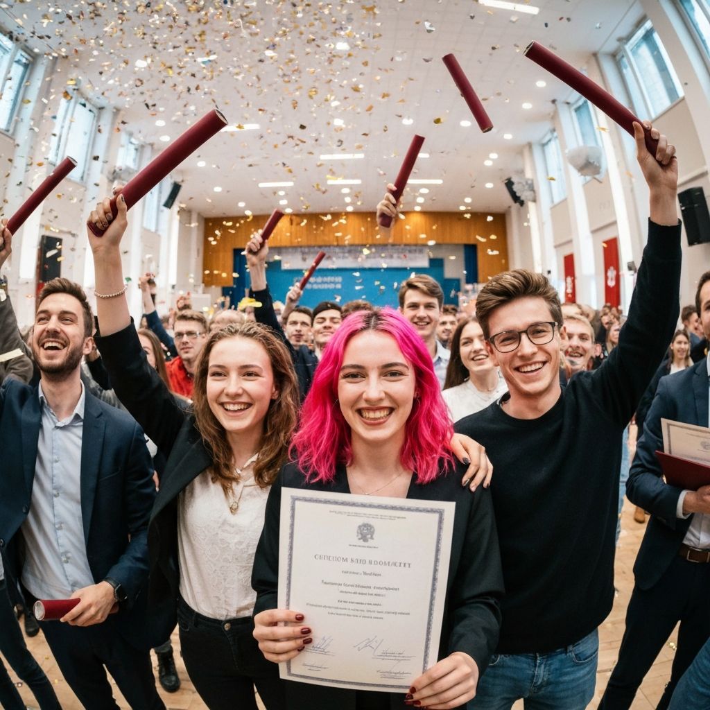 Students achieving academic success